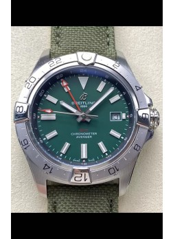 Breitling Avenger GMT Automatic 44 Reloj Réplica Suizo Super Clone 1:1  - Dial Verde 
