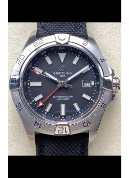Breitling Avenger GMT Automatic 44 Reloj Réplica Suizo Super Clone 1:1  - Dial Negro 