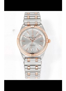 Breitling Chronomat 36MM 2 Tone Caja Oro Rosado Reloj Réplica Espejo 1:1 Dial Acero