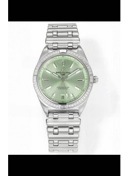 Breitling Chronomat 36MM Acero Inoxidable Casing Reloj Réplica Espejo 1:1 Dial Verde