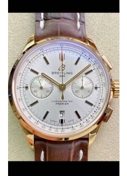 Breitling Premier B01 Cronógrafo Edición 42 Caja Oro Amarillo - Reloj Réplica Espejo 1:1