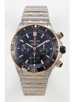Breitling Chronomat Edición Super Clone B01 42 Reloj Suizo Dos Tonos Dial Negro