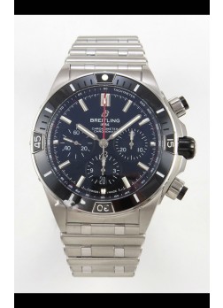 Breitling Chronomat Super Clone B01 42 Reloj Edición Suiza Acero 904L Dial Negro