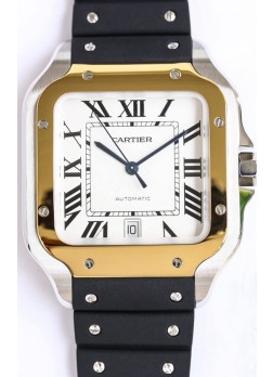 Santos De Cartier Dos Tonos Oro Amarillo Reloj Réplica Suizo a Espejo 1:1 40MM