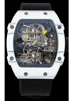 Richard Mille RM027-02 Rafael Nadal Genuino Movimiento Tourbillon Reloj Réplica a Espejo 1:1