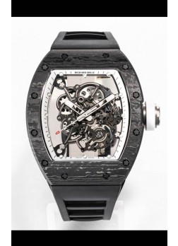 Richard Mille RM055 Caja Cerámica Negra Reloj Réplica a Espejo 1:1 Correa Negra