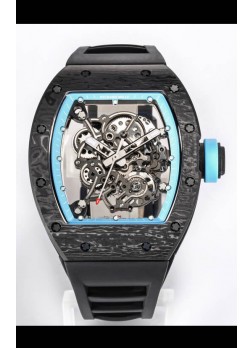 Richard Mille RM055 Caja Cerámica Negra Reloj Réplica a Espejo 1:1 Correa Negra