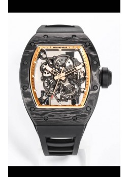 Richard Mille RM055 Caja Cerámica Negra Reloj Réplica a Espejo 1:1 Correa Negra