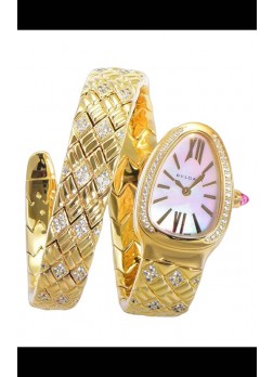 Bvlgari Edición Serpenti Edition Reloj Caja Oro Amarillo Dial MOP en Calidad Espejo 1:1