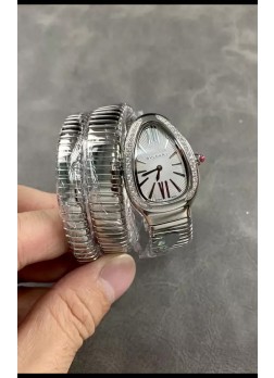 Bvlgari Serpenti Tubogas Double Spiral Acero Inoxidable Super Clone Reloj Réplica