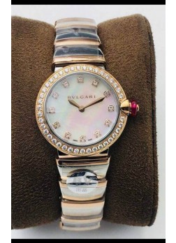 Bvlgari LVCEA Edition Reloj en Dos Tonos Acero Oro Rosado - Réplica a Espejo 1:1