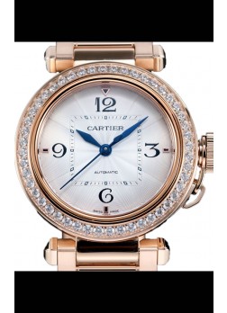Pasha De Cartier Calidad Espejo 1:1 Reloj Automático Réplica Suiza 35MM Oro Rosado