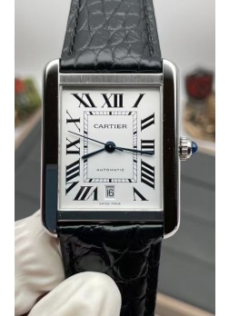 Cartier Tank Solo Reloj Suizo Automático Caja en Acero Inoxidable 31MM Ancho - Edición Superlona