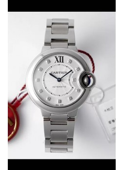 Ballon De Cartier Reloj Suizo Automático Calidad Espejo 1:1 33MM en Caja Acero