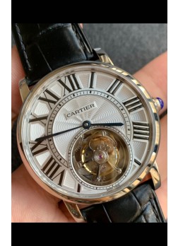 Rotonde De Cartier Flying Tourbillon Reloj Réplica Suizo en Oro Rosado Reloj Super Clone
