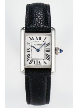 Tank Must Cartier Super Clone Edition 29MM Reloj en Caja Acero Dial Blanco 