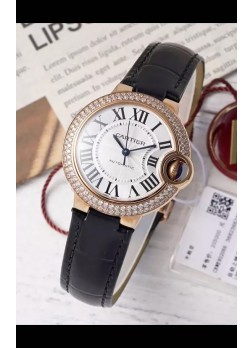 Ballon De Cartier Reloj Suizo Automático Calidad Espejo 1:1 33MM chapado en Oro Rosado