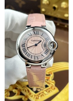 Ballon De Cartier Cuarzo Suizo Calidad Espejo 1:1 33MM en Dial Rosado 