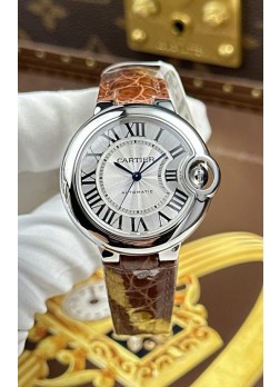 Ballon De Cartier Suizo Automático Calidad Espejo 1:1 33MM en Dial Blanco 