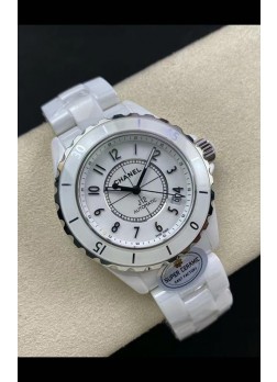 Chanel J12 38MM Caja Cerámica Blanca Reloj Automático Réplica Espejo 1:1