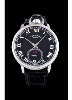 Chopard Louis-Ulysse The Tribute Reloj Suizo Dial Negro de Acero Inoxidable