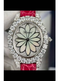 Chopard Super Clone L'Heure du Diamant Mossanites Reloj Caja Acero 34MM