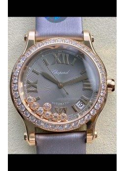 Chopard Happy Sport Reloj Espejo 1:1 Suizo Automático Reloj Réplica 36MM en Caja Oro Rosado
