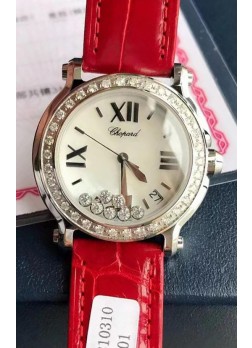 Chopard Happy Acero Inoxidable Reloj Cuarzo Suizo Replica a Espejo 1:1 - Diamantes Genuinos