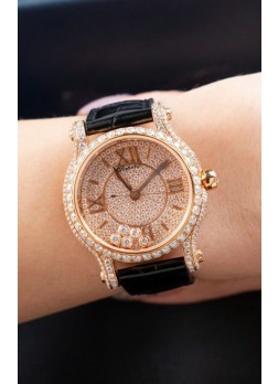 Reloj Chopard Happy Edición Diamantes Moissanitas Super Clone Cuarzo