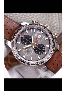 Chopard Classic Racing Cronógrafo Reloj Réplica Espejo 1:1 en Caja de Acero - Dial Gris