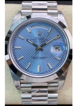 Rolex Day Date Presidential M228206-0004 Acero 904L 40MM - Dial Azul Claro Reloj Calidad Espejo 1:1