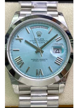 Rolex Day Date Presidential M228206-0044 Acero 904L 40MM - Dial Azul Arábigo ICE Reloj Calidad Espejo 1:1