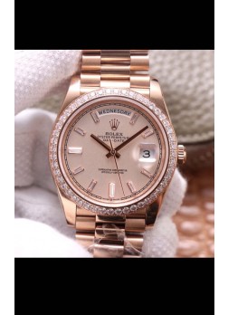 Rolex Day Date Presidential Acero 904L Oro Rosado 40MM - Dial Oro Calidad a Espejo 1:1