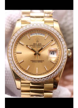 Rolex Day Date Presidential Acero 904L Oro Amarillo 40MM - Dial Oro Calidad a Espejo 1:1