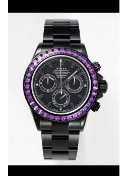 Rolex Daytona Edición Blaken Suizo Reloj Réplica a Espejo 1:1 Movimiento Cal.4130 Caja en PVD