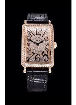 Franck Muller Largo Island Color Dreams Oro Rosado Reloj Suizo en Correa Negra