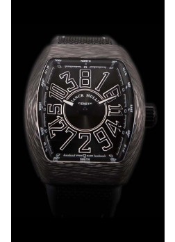 Franck Muller Vanguard Reloj Suizo Caja de Carbono Índices color Negro