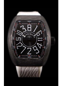 Franck Muller Vanguard Reloj Suizo Caja de Carbono Índices color Negro