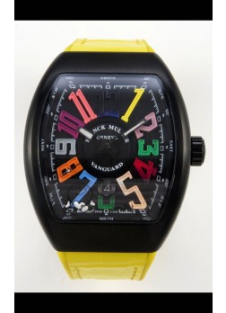 Franck Muller Super Clone Vanguard V45 Racing Carbono con Correa de Nylon