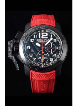 Graham Chronofighter Superlight Reloj Réplica Suizo a espejo 1:1 Carbon Rojo 
