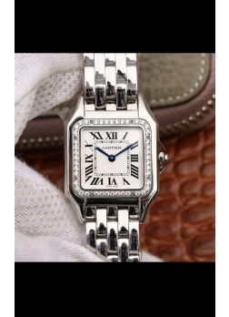 Cartier PANTHERE Edition 1:1 Mirror Quality Swiss Replica Watch in White Dial - Diamonds Bezel 