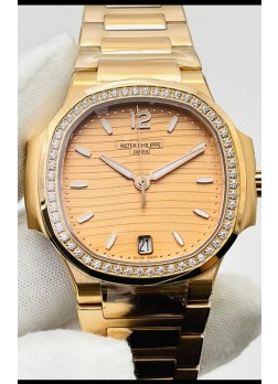 Patek Philippe Nautilus 7118/1200R-010 35MM Reloj Réplica Suizo a espejo 1:1 en Oro Rosado