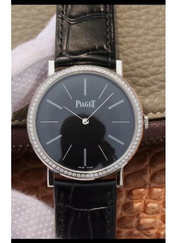 Piaget Altiplano G0A29113 Reloj Réplica Suizo a espejo 1:1 Dial NegroDiamonds Bezel 