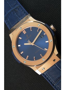 Hublot Classic Fusion Reloj Réplica Suizo en Oro King color Azul - Réplica a Espejo 1:1