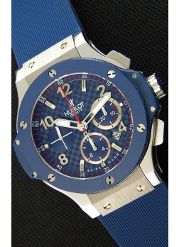 Hublot Big Bang Reloj Réplica Suizo Dial en Carbon Color Azul  - Réplica a Espejo 1:1
