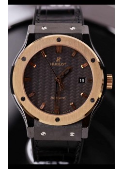 Hublot Classic Fusion Caja Cerámica Bisel Oro Rosado Reloj Superclone 42MM