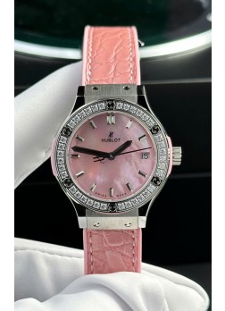 Hublot Super Clone Classic Fusion Titanium 33MM Reloj Réplica Espejo 1:1 Dial Rosado Madre Perla