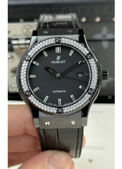 Hublot Classic Fusion Ceramic Bisel Cristales de Swarovski 42MM Reloj Réplica Suizo