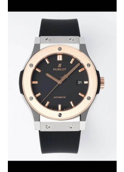 Hublot Classic Fusion Dial Negro de Dos Tonos 42MM Reloj Réplica Suizo Calidad Espejo 1:1