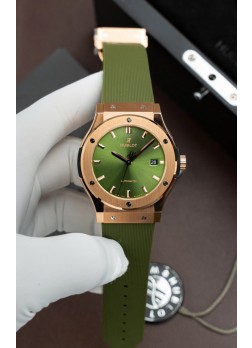 Reloj Hublot Super Clone Classic Fusion Titanium Rose Dial Dorado Verde 42MM